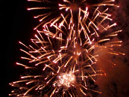 Fuegos artificiales en julio 2007, Cala Ratjada