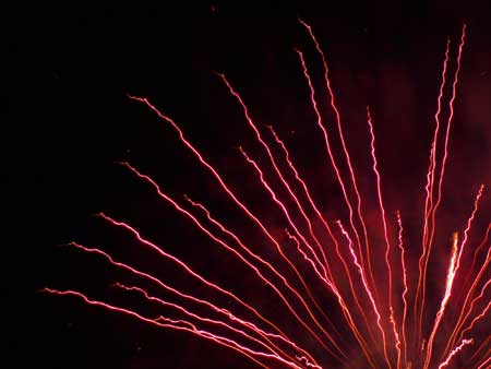 Fuegos artificiales, Fiestas del Carmen, Cala Ratjada, Mallorca