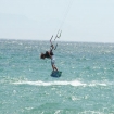 Gisela Pulido durante la competici�n de 2007 en la Playa de Valdevaqueros, donde se celebr� la prueba de la PKRA de 2007.