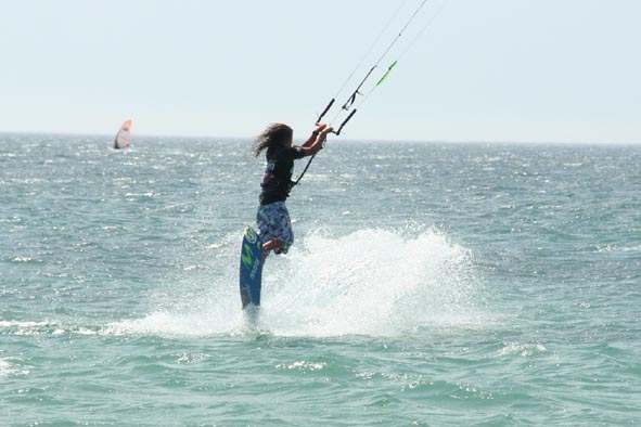 Gisela Pulido en 2006, cuando debut� con la PKRA en Tarifa, prueba que gan� Bruna Kajiya y en la que ella qued� finalmente cuarta clasificada. Desde entonces su peor resultado en una prueba de la PKRA ha sido segunda.