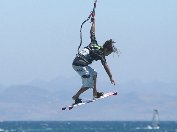 �ngela Peral en la PKRA de Tarifa de 2008.